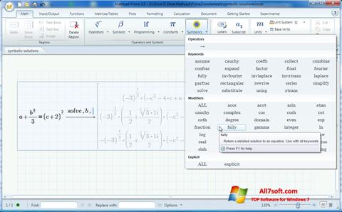 Ekraanipilt MathCAD Windows 7