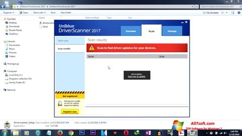 Ekraanipilt DriverScanner Windows 7