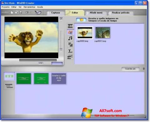 Ekraanipilt WinDVD Creator Windows 7