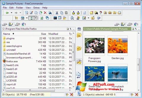 Ekraanipilt FreeCommander Windows 7