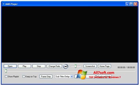 Ekraanipilt AMR Player Windows 7