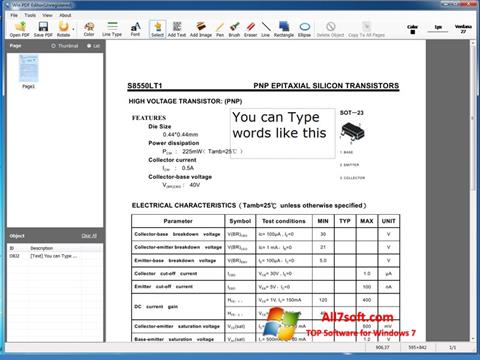 Ekraanipilt PDF Editor Windows 7