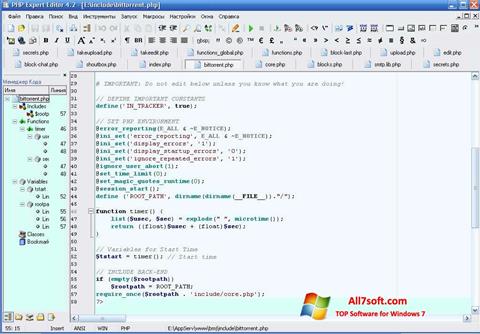 Ekraanipilt PHP Expert Editor Windows 7