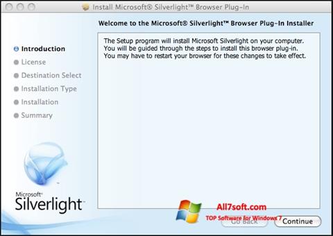 Ekraanipilt Microsoft Silverlight Windows 7