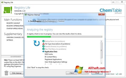 Ekraanipilt Registry Life Windows 7