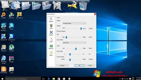 Ekraanipilt RocketDock Windows 7