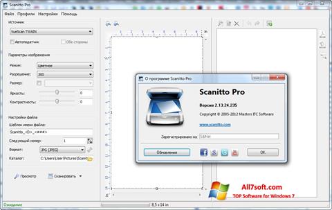 Ekraanipilt Scanitto Pro Windows 7