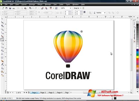 Ekraanipilt CorelDRAW Windows 7