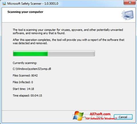 Ekraanipilt Microsoft Safety Scanner Windows 7