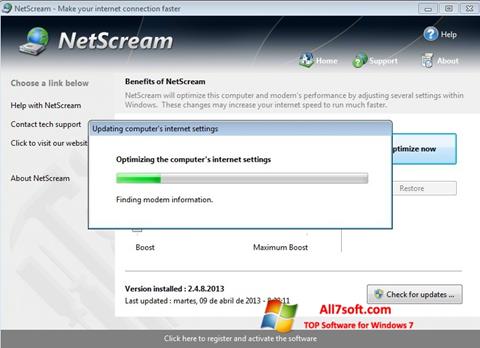 Ekraanipilt NetScream Windows 7