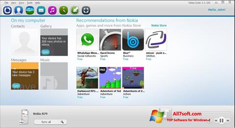 Ekraanipilt Nokia PC Suite Windows 7
