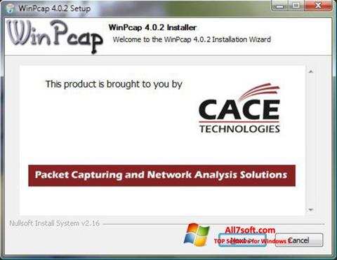 Ekraanipilt WinPcap Windows 7