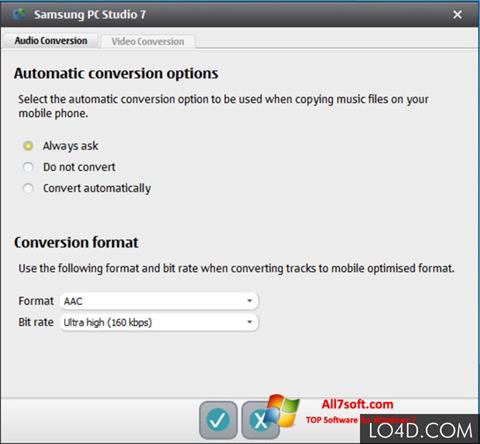 Ekraanipilt Samsung PC Studio Windows 7