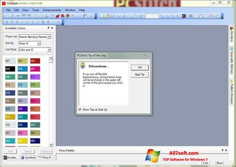 Ekraanipilt PCStitch Windows 7