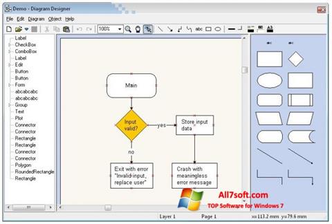 Ekraanipilt Diagram Designer Windows 7