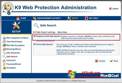 Ekraanipilt K9 Web Protection Windows 7