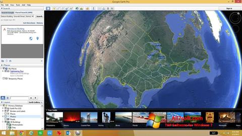 Ekraanipilt Google Earth Windows 7