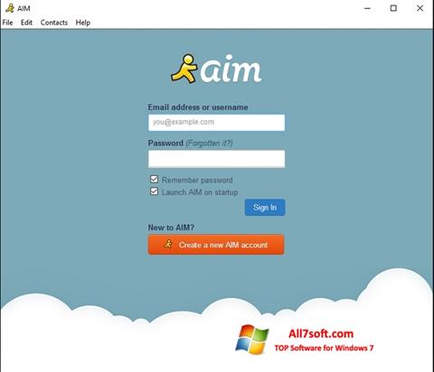 Ekraanipilt AOL Instant Messenger Windows 7