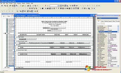 Ekraanipilt Microsoft Visual FoxPro Windows 7