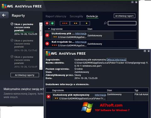 Ekraanipilt AVG AntiVirus Free Windows 7
