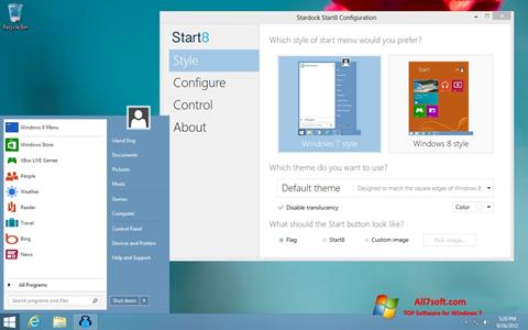 Ekraanipilt Start8 Windows 7