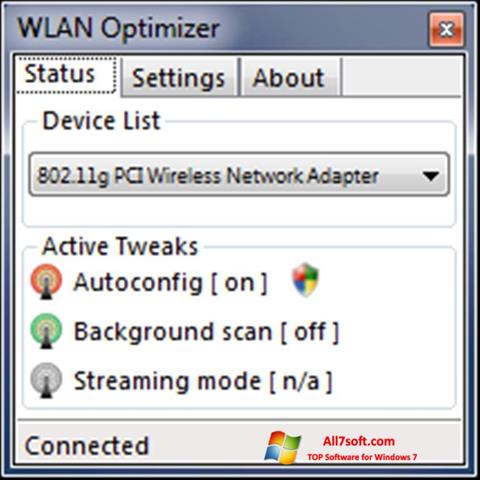 Ekraanipilt WLAN Optimizer Windows 7
