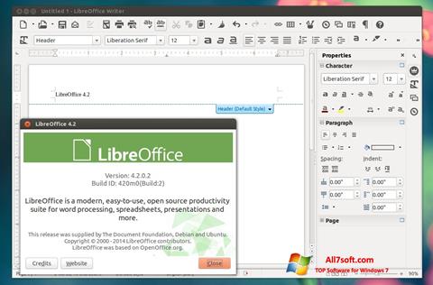 Ekraanipilt LibreOffice Windows 7