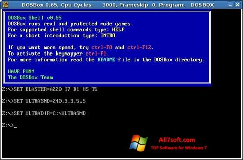 Ekraanipilt DOSBox Windows 7