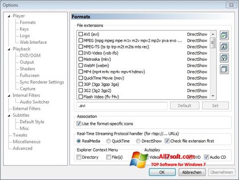 Ekraanipilt Combined Community Codec Pack Windows 7