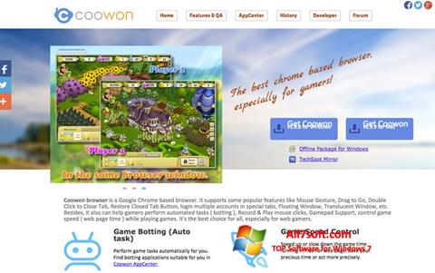 Ekraanipilt Coowon Browser Windows 7