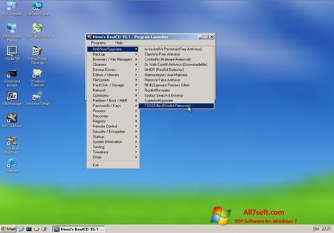 Ekraanipilt Hirens Boot CD Windows 7