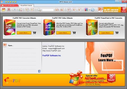 Ekraanipilt PPTX Viewer Windows 7