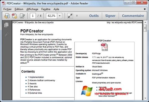 Ekraanipilt PDFCreator Windows 7