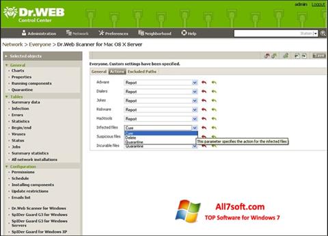 Ekraanipilt Dr.Web Antivirus Windows 7
