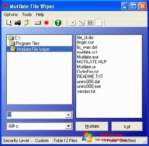 Ekraanipilt Free File Wiper Windows 7