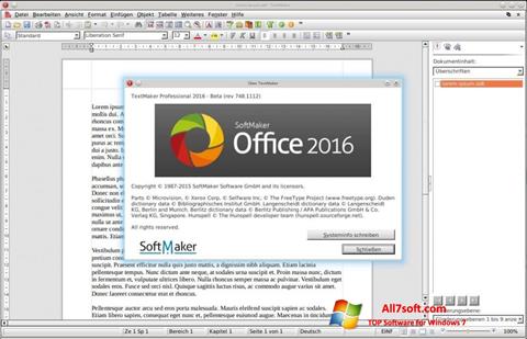 Ekraanipilt SoftMaker Office Windows 7