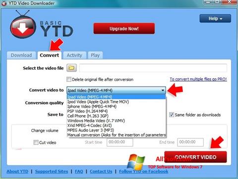 Ekraanipilt YTD Video Downloader Windows 7