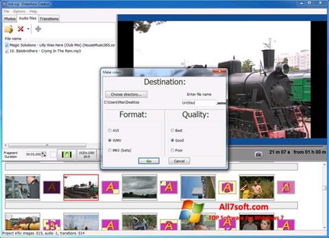 Ekraanipilt Bolide Slideshow Creator Windows 7