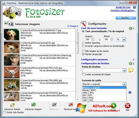 Ekraanipilt Fotosizer Windows 7