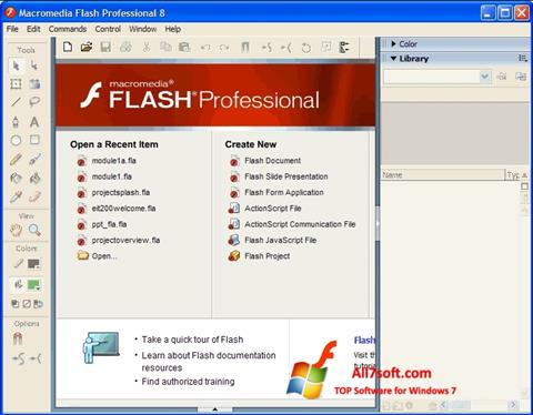 Ekraanipilt Macromedia Flash Player Windows 7