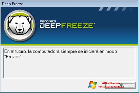 Ekraanipilt Deep Freeze Windows 7