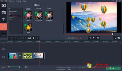 Ekraanipilt Movavi Video Suite Windows 7