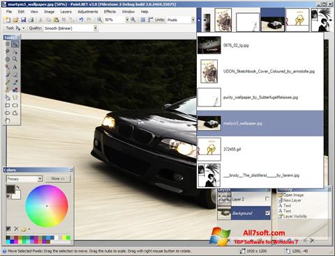 Ekraanipilt Paint.NET Windows 7