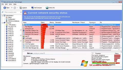 Ekraanipilt Security Task Manager Windows 7