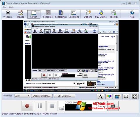 Ekraanipilt Debut Video Capture Windows 7