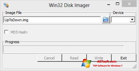 Ekraanipilt Win32 Disk Imager Windows 7