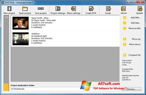 Ekraanipilt DVD Flick Windows 7