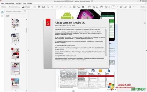 Ekraanipilt Adobe Acrobat Reader DC Windows 7