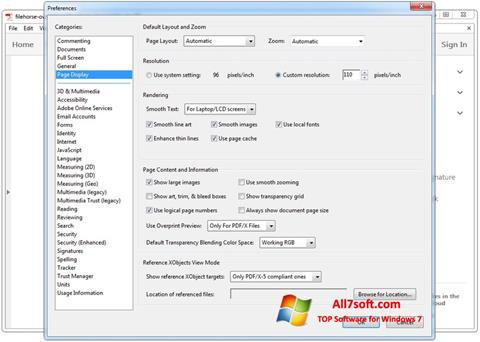 Ekraanipilt Adobe Acrobat Windows 7