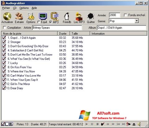Ekraanipilt Audiograbber Windows 7